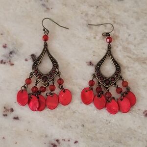 Vtg Chandelier Dangle Earrings